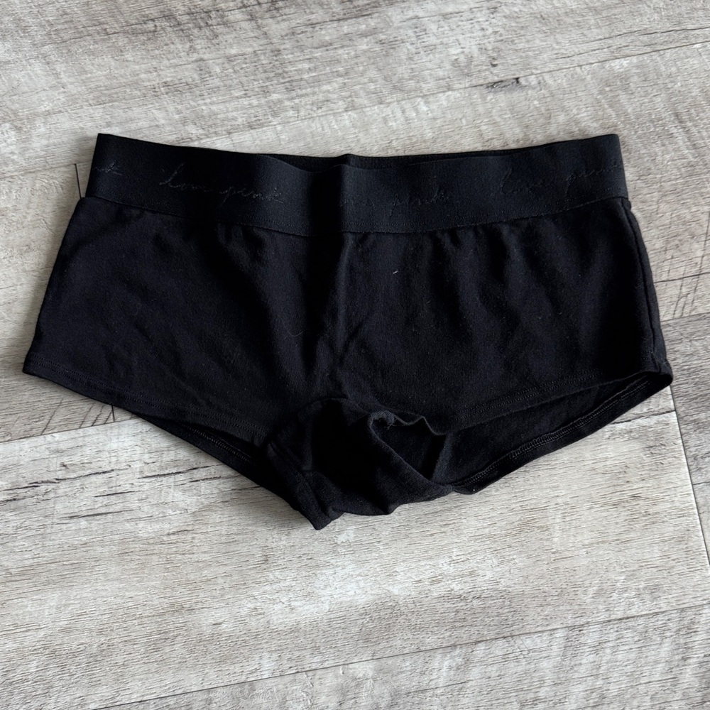 PINK Victoria's Secret Black Boyshorts